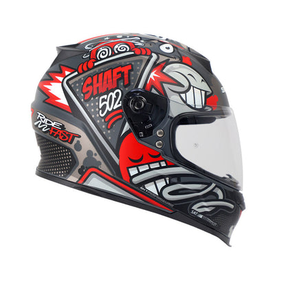 CASCO SHAFT SH-502 GANG MATE GRIS ROJO