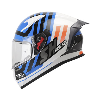 CASCO SHAFT SH-526SP TURBO BLANCO AZUL