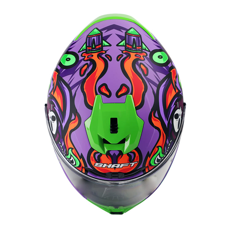 CASCO SHAFT SH-542GT LOKUS MATE MORADO VERDE NEON