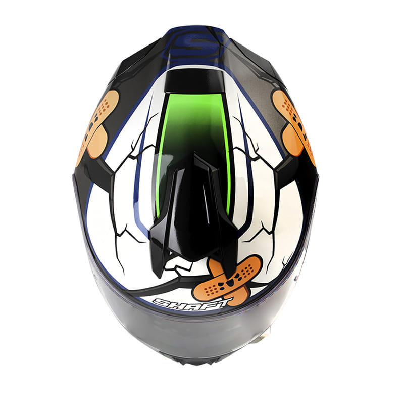 CASCO SHAFT SH-551 NEVER BROKE BLANCO VERDE NEON