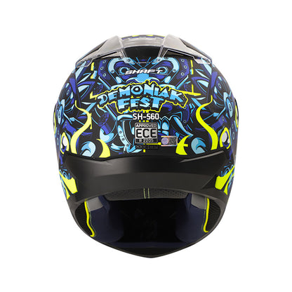 CASCO SHAFT SH-560 DEMONIAK FEST MATE NEGRO AMARILLO NEON