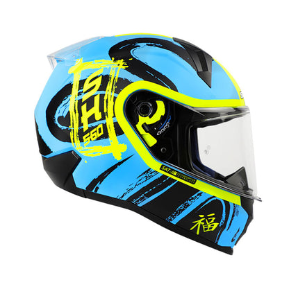 CASCO SHAFT SH-560 TIANLONG MATE AZUL AMARILLO NEON