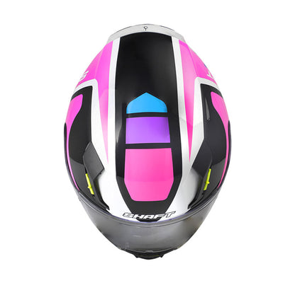 CASCO SHAFT SH-562 EXTREMER BLANCO FUCSIA NEON