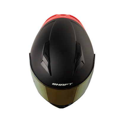 CASCO SHAFT SH-582SP EVO SOLID MATE NEGRO ROJO VISOR IRIDIUM