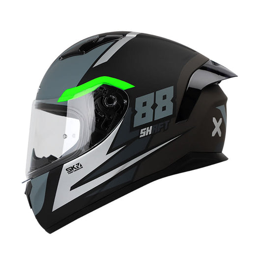 CASCO SHAFT SH-582SP KAOS MATE NEGRO VERDE NEON