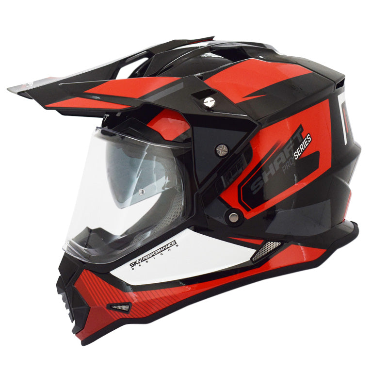 CASCO SHAFT SH-MX370DV PRO GEAR NEGRO ROJO