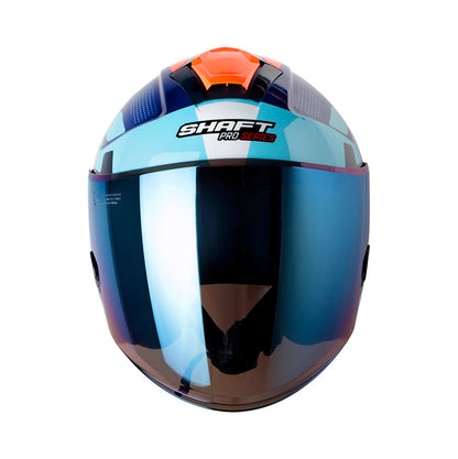 CASCO SHAFT SH-240DV PRO TRANSVERSE AZUL CLARO NARANJA