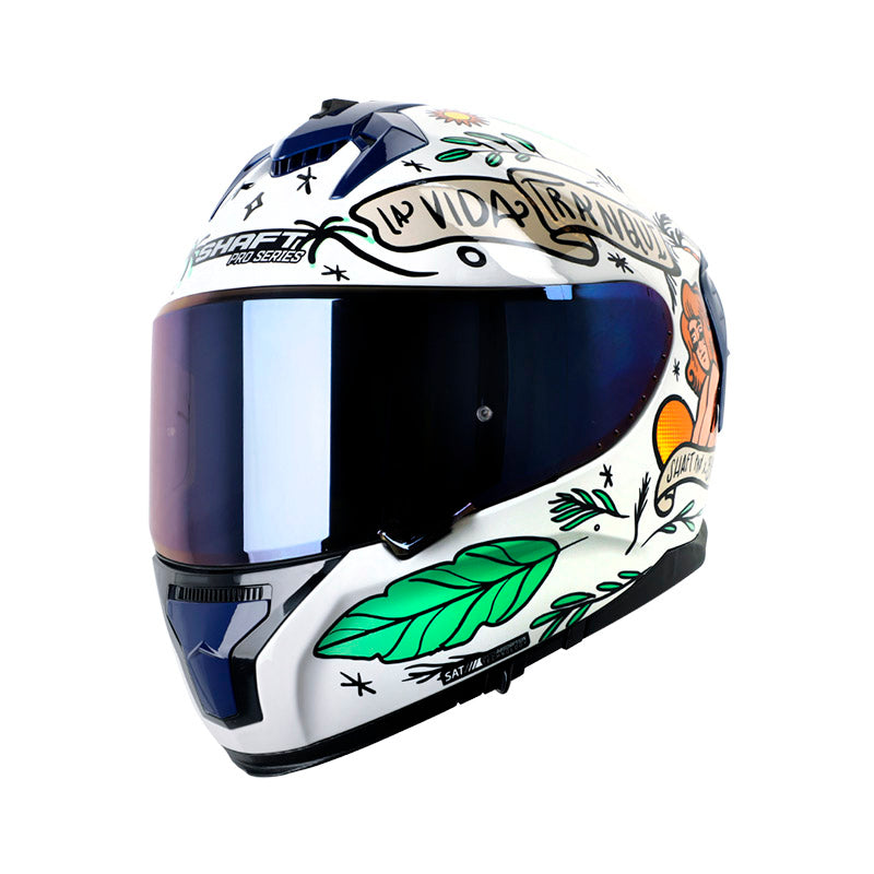 CASCO SHAFT SH-610DV PRO LA BUENA VIDA BLANCO VERDE IRIDIUM