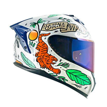 CASCO SHAFT SH-610DV PRO LA BUENA VIDA BLANCO VERDE IRIDIUM