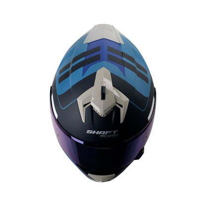 CASCO SHAFT SH-610DV PRO OVERCAST MATE AZUL OSCURO GRIS