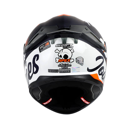 CASCO SHAFT SH-620C EVO APEX PRO NEGRO AZUL NARANJA PLATA