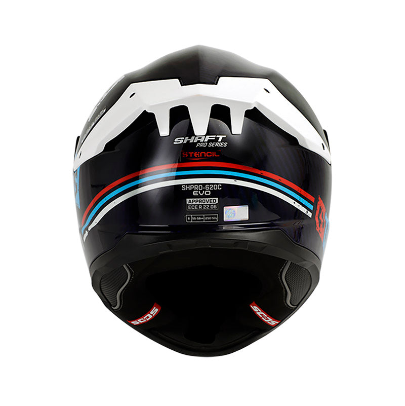 CASCO SHAFT SH-620C EVO STENCIL AZUL NAVY VISOR IRIDIUM