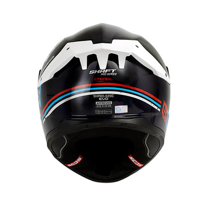 CASCO SHAFT SH-620C EVO STENCIL AZUL NAVY VISOR IRIDIUM