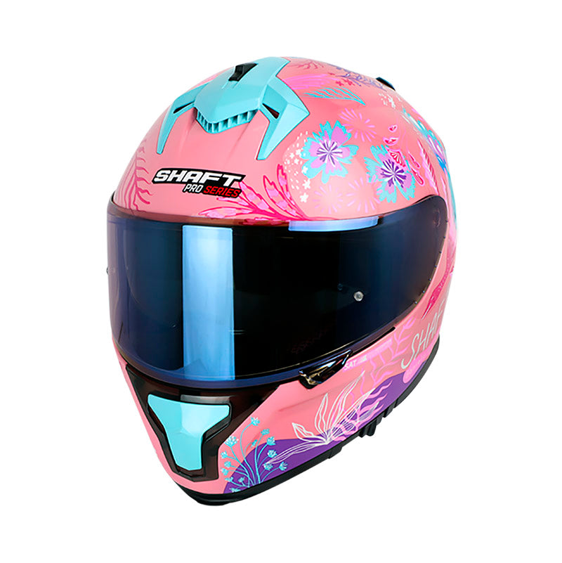 CASCO SHAFT SH-610EVO BLOOM ROSADO FUCSIA VISOR IRIDIUM