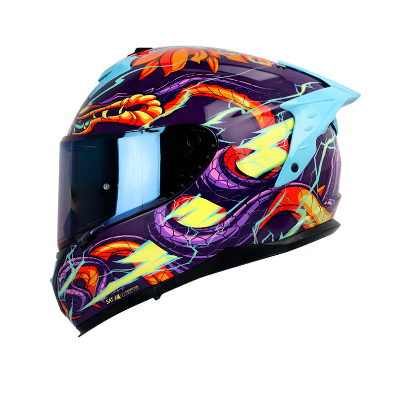 CASCO SHAFT SH-610EVO FIRE THUNDER MORADO TURQUESA