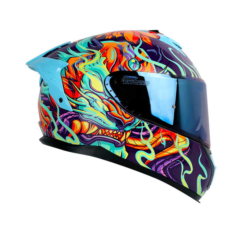 CASCO SHAFT SH-610EVO FIRE THUNDER MORADO TURQUESA