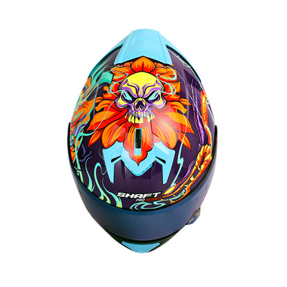 CASCO SHAFT SH-610EVO FIRE THUNDER MORADO TURQUESA