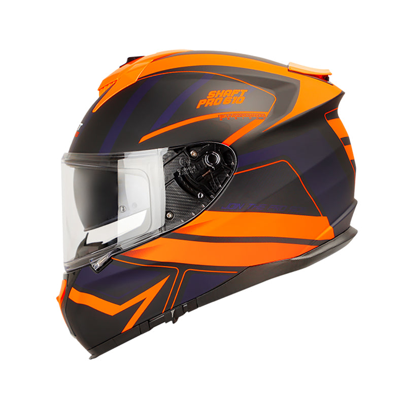 CASCO SHAFT SH-610DV PRO CEROTON MATE NEGRO NARANJA NEON