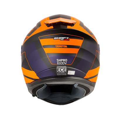 CASCO SHAFT SH-610DV PRO CEROTON MATE NEGRO NARANJA NEON