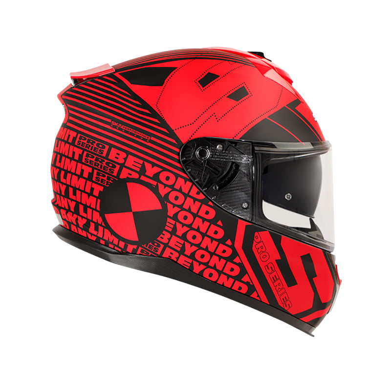 CASCO SHAFT SH-610DV PRO ZIGOR MATE NEGRO ROJO