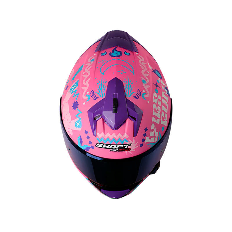 CASCO SHAFT SH-610EVO FINGERZ MATE FUCSIA ROSADO HUMO