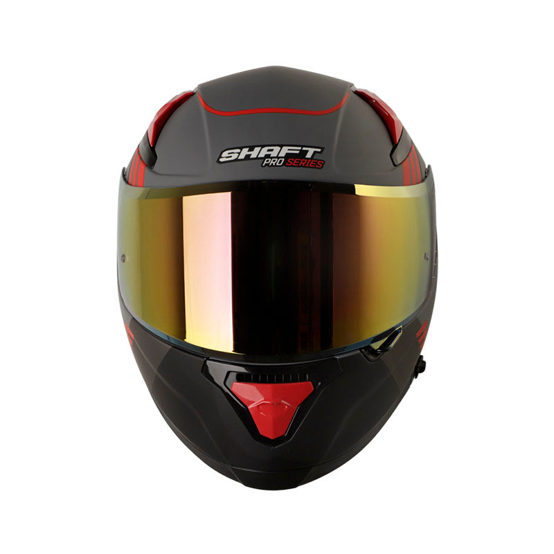 CASCO SHAFT SH-612DV PRO AURA MATE GRIS ROJO VISOR IRIDIUM