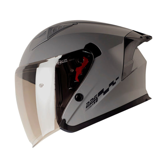 CASCO SHAFT SH-226GT SOLID GRIS OSCURO GRIS VISOR IRIDIUM