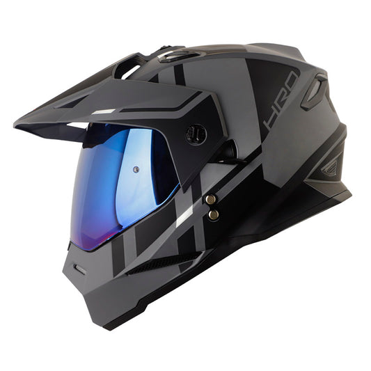 CASCO HRO HRO-MX330DV DRY MATE GRIS OSCURO NEGRO IRIDIUM