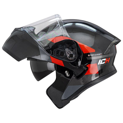 CASCO ICH ICH-3120DV TREPID NEGRO ROJO