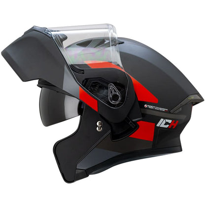 CASCO ICH ICH-3120DV TREPID MATE NEGRO ROJO