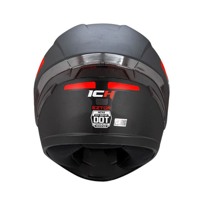 CASCO ICH ICH-501SP EZTOR MATE NEGRO ROJO