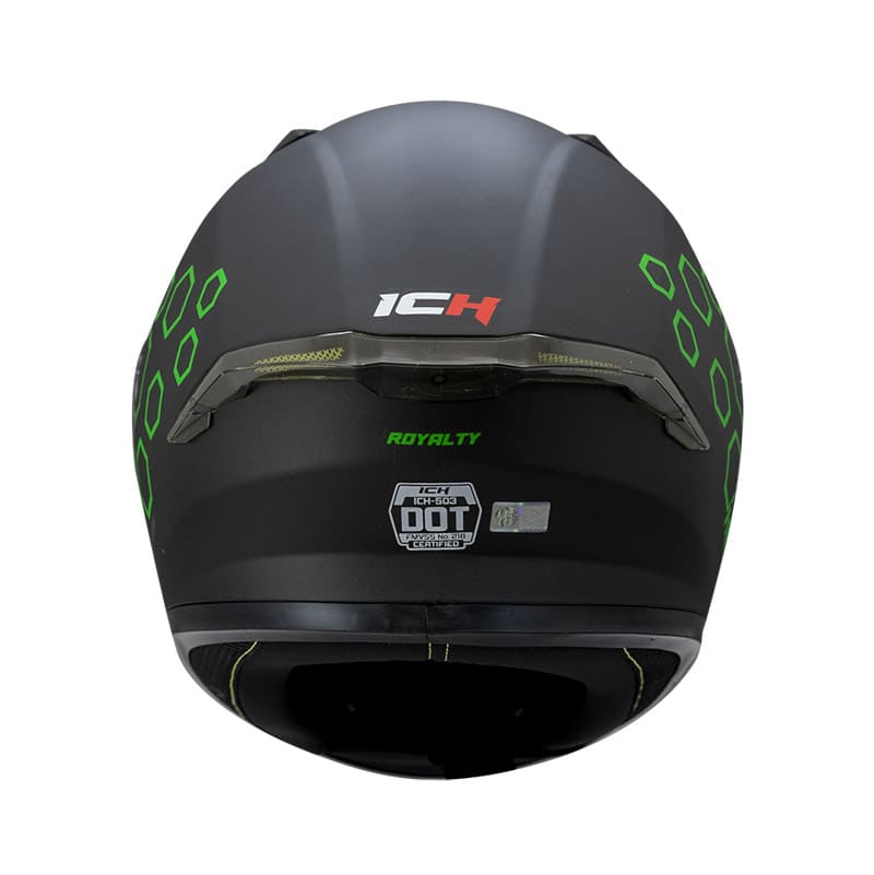 CASCO ICH ICH-503SP ROYALTY MATE NEGRO VERDE NEON