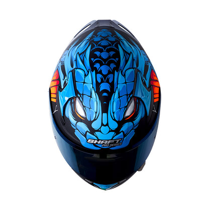 CASCO SHAFT SH-612DV PRO FAFNIR MATE AZUL AZUL VISOR IRIDIUM