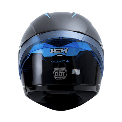 CASCO ICH ICH-501SP MOACA NEGRO AZUL VISOR HUMO