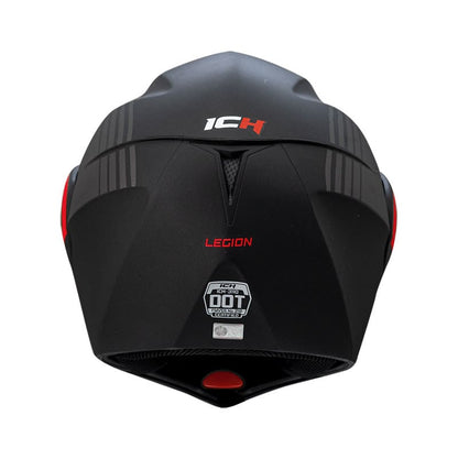 CASCO ICH ICH-3110DV LEGION MATE NEGRO ROJO