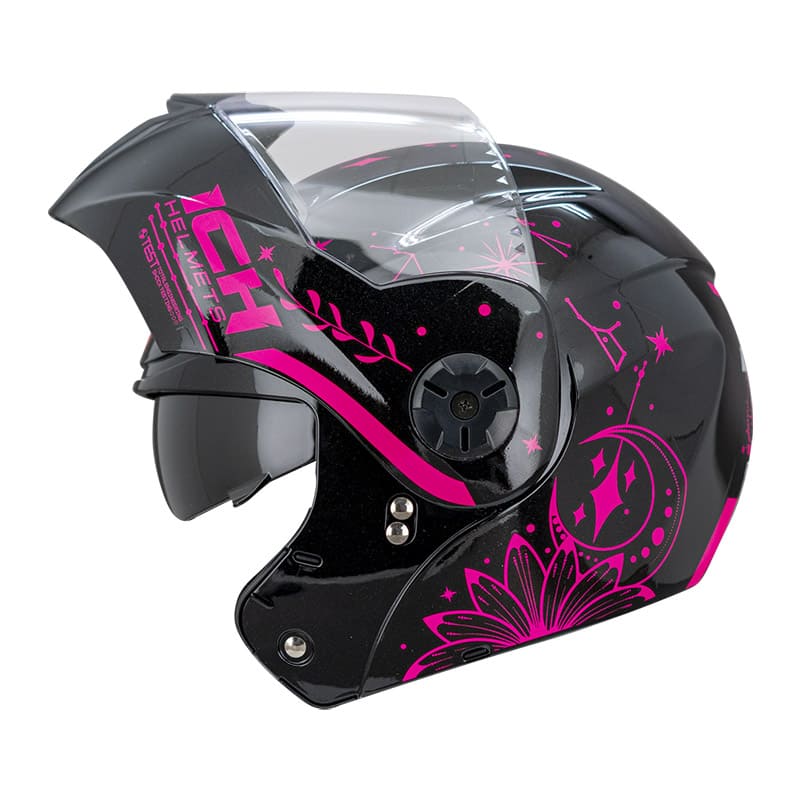 CASCO ICH ICH-3110S NITE NITE NEGRO FUCSIA NEON