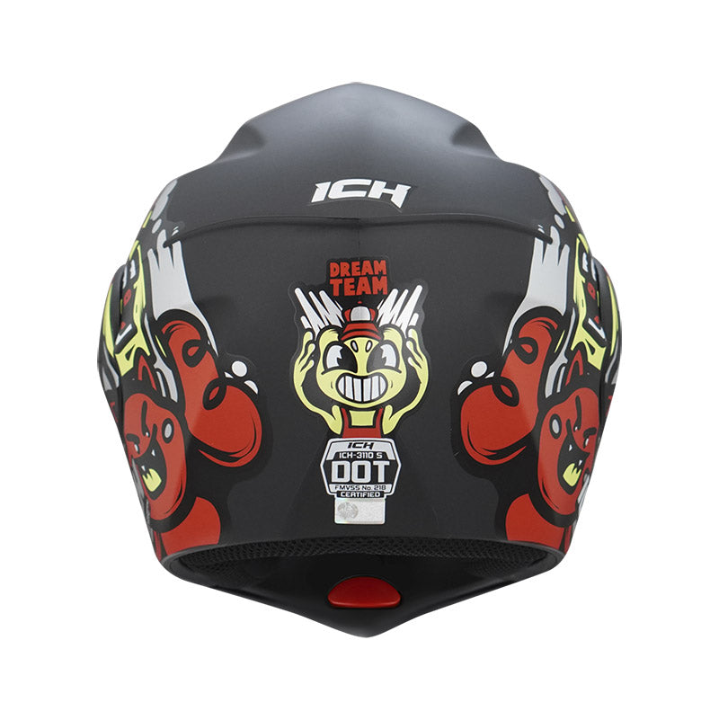 CASCO ICH ICH-3110S DREAM TEAM MATE NEGRO ROJO