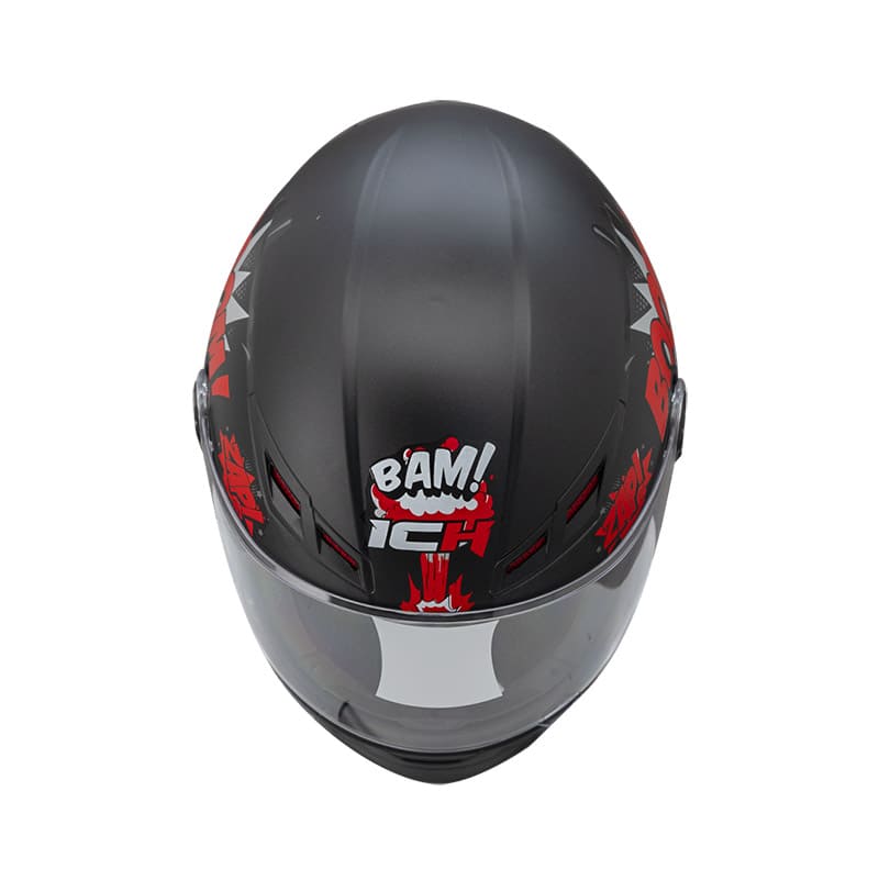 CASCO ICH ICH-501SP BOOM MATE NEGRO ROJO