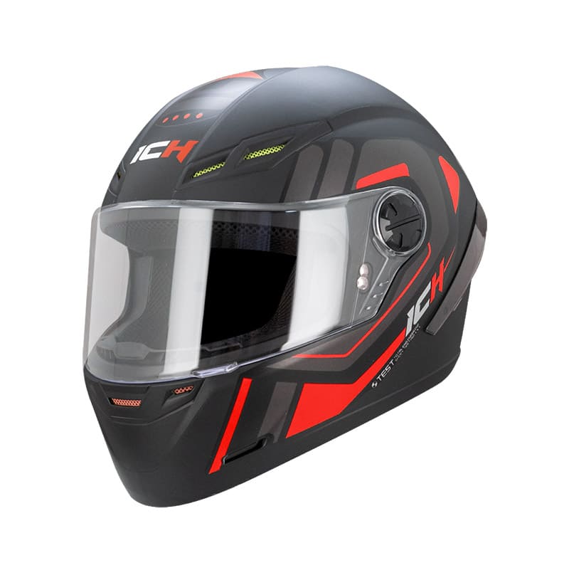 CASCO ICH ICH-501SP EZTOR MATE NEGRO ROJO