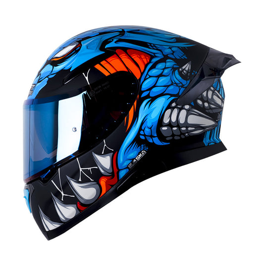 CASCO SHAFT SH-612DV PRO FAFNIR MATE AZUL AZUL VISOR IRIDIUM