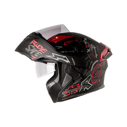 CASCO HRO HRO-3400DV EVO DESTROY MATE NEGRO ROJO VISOR IRIDIUM
