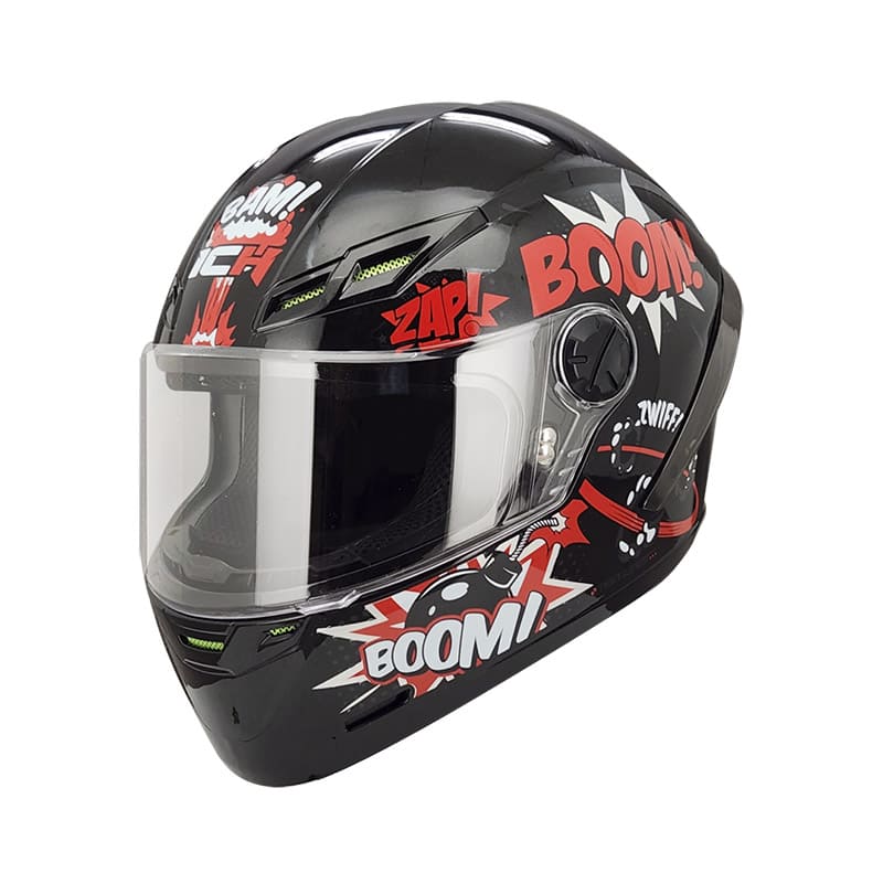 CASCO ICH ICH-501SP BOOM NEGRO ROJO