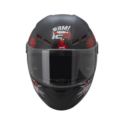 CASCO ICH ICH-501SP BOOM MATE NEGRO ROJO