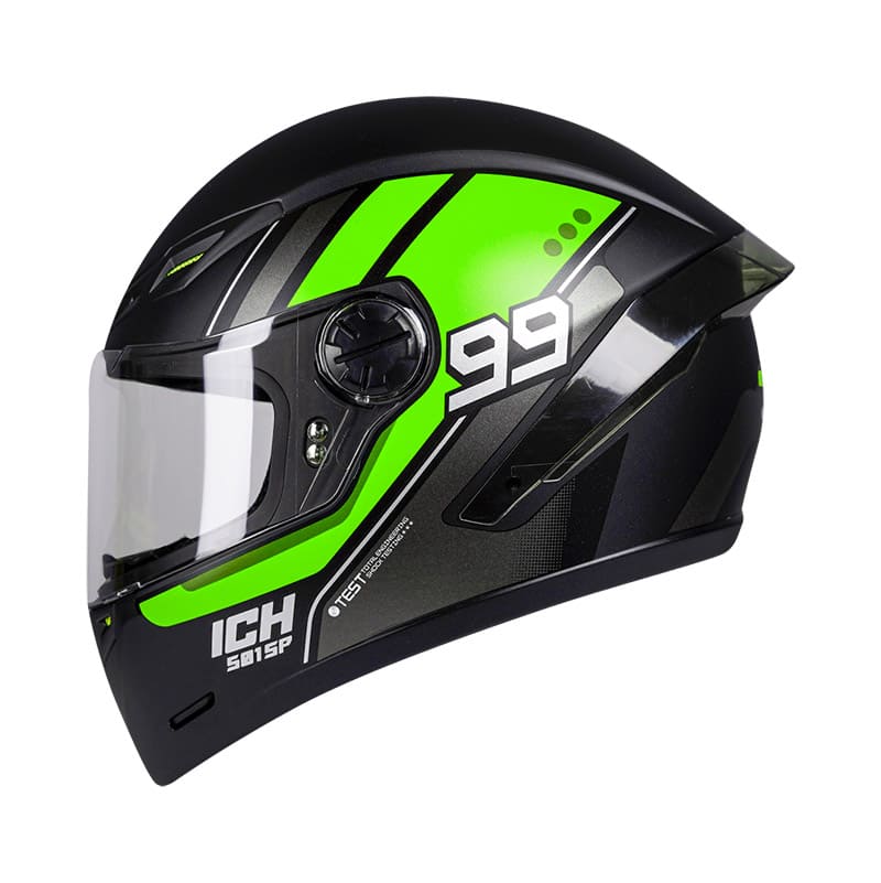 CASCO ICH ICH-501SP TUSS MATE NEGRO VERDE NEON