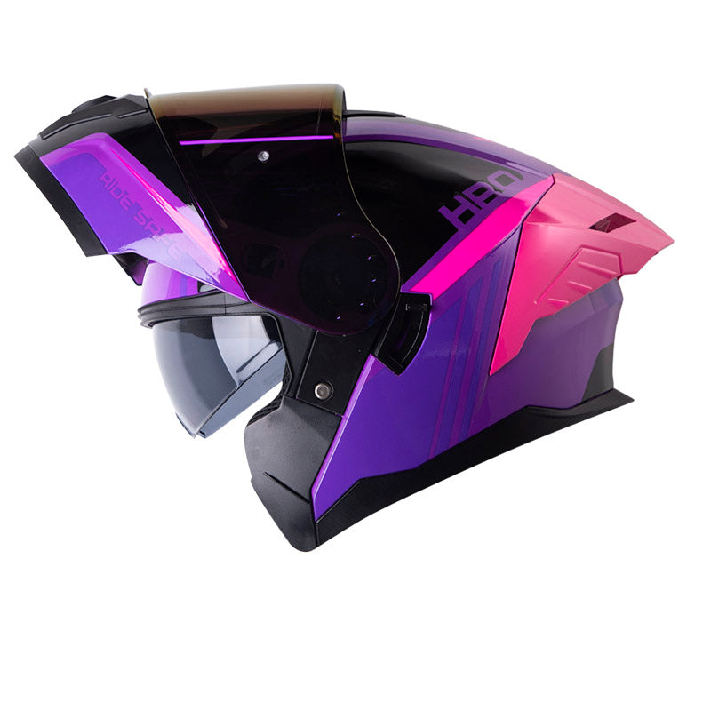 CASCO HRO HRO-3480DV EVO COLD MORADO FUCSIA VISOR IRIDIUM