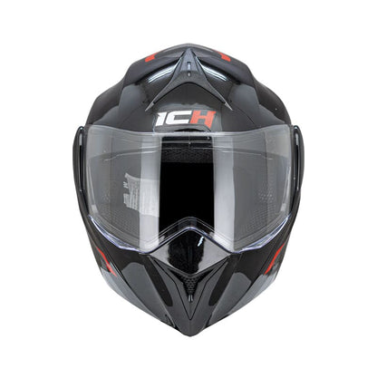 CASCO ICH ICH-3110DV BOUBLE NEGRO ROJO