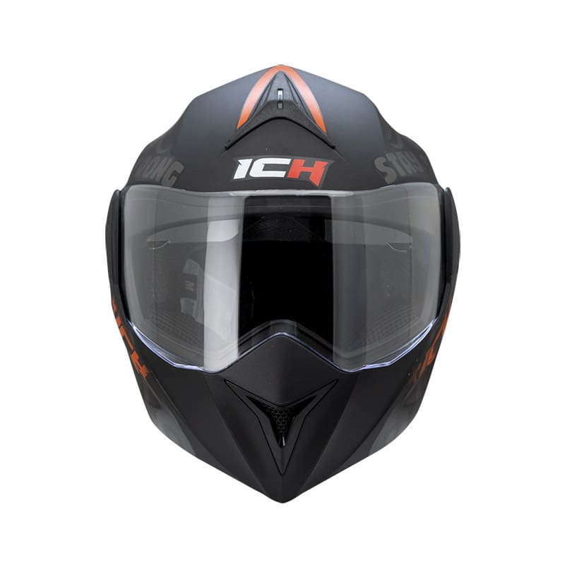 CASCO ICH ICH-3110DV WORDS MATE NEGRO NARANJA NEON