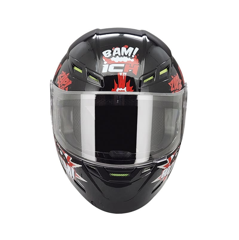 CASCO ICH ICH-501SP BOOM NEGRO ROJO