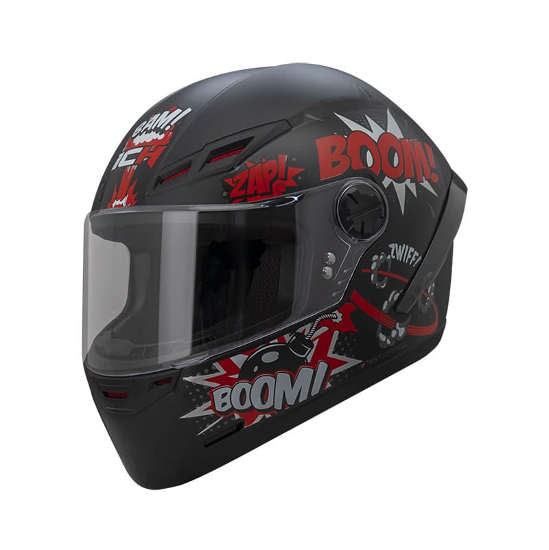 CASCO ICH ICH-501SP BOOM MATE NEGRO ROJO