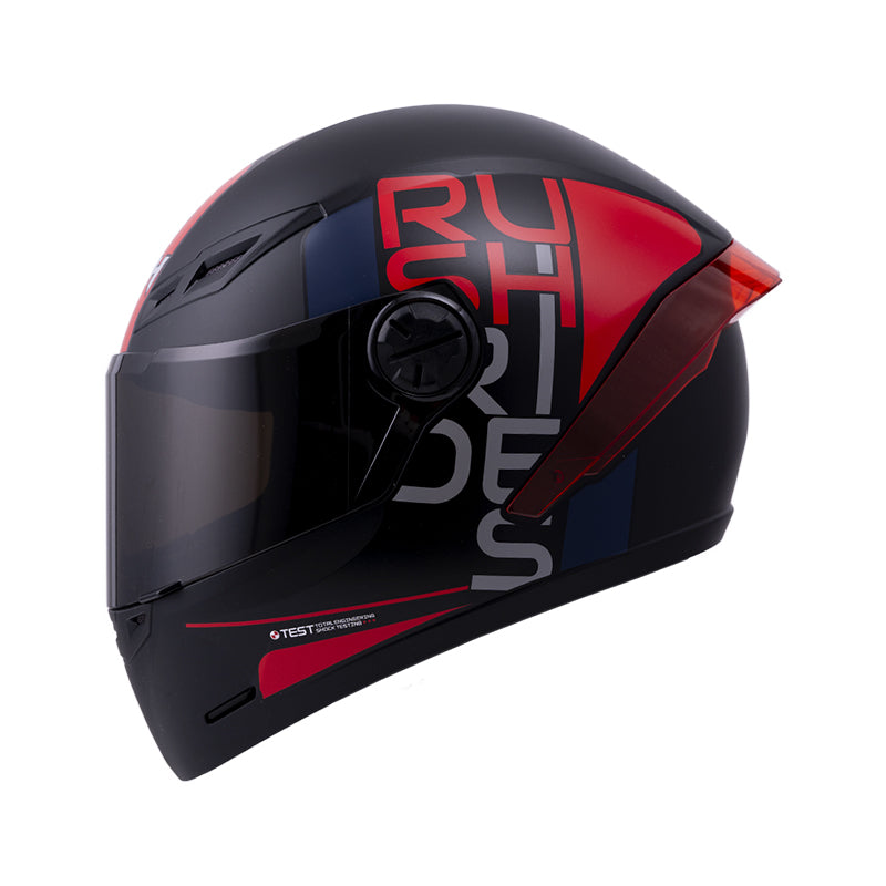 CASCO ICH ICH-501SP DOPE MATE NEGRO ROJO VISOR HUMO